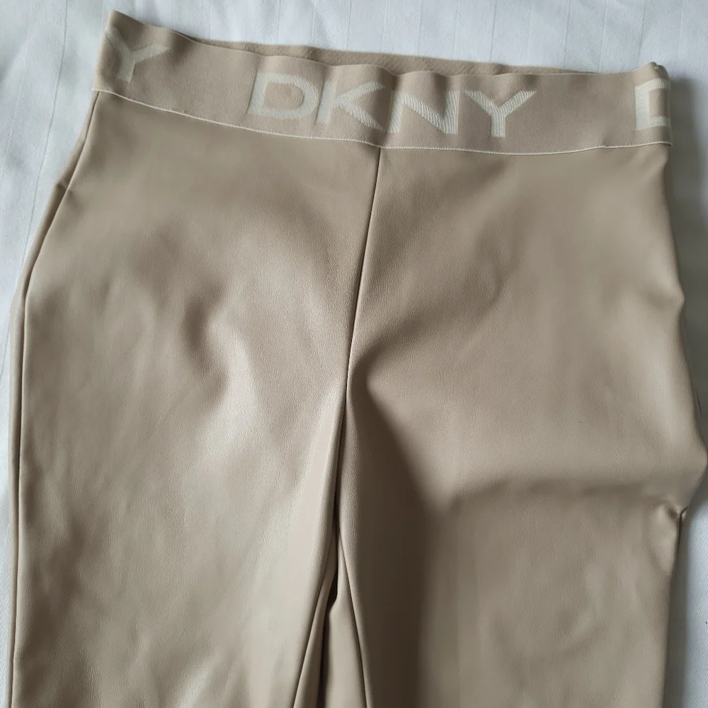 DKNY Faux Leather Leggings/Pants - Picture 6 of 13